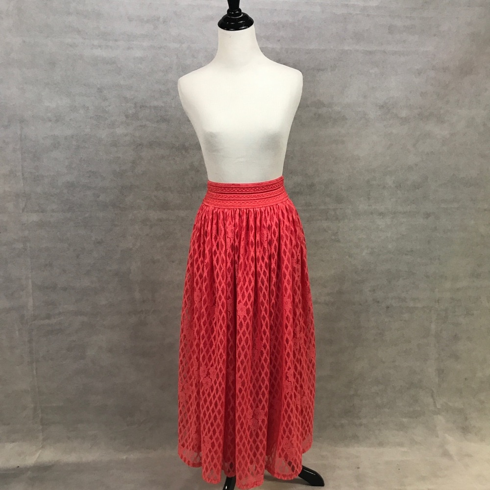 Coral Lace Full Skirt